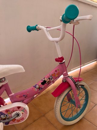 Bicicleta infantil Minnie Mouse rosa