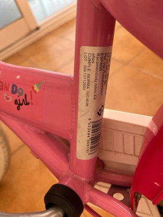Bicicleta infantil Minnie Mouse rosa