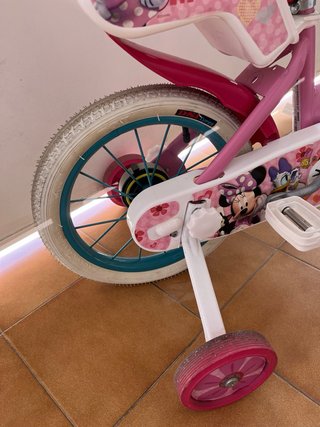 Bicicleta infantil Minnie Mouse rosa