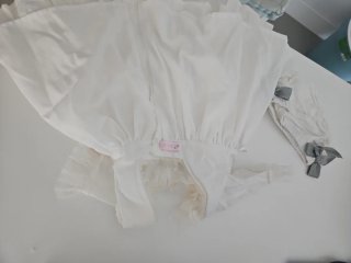 Vestido y braguita niña blanco 30 meses