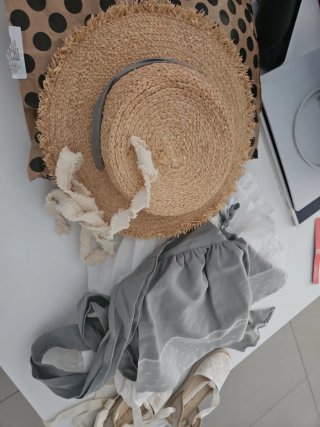 Vestido y braguita niña blanco 30 meses