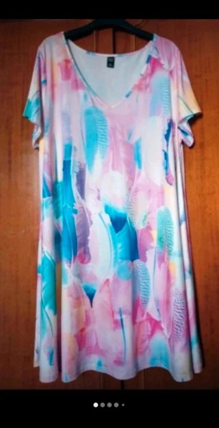 Vestido Emery Rose Estampado Plumas Multicolor