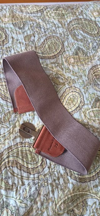 Cinturón Massimo Dutti Beige/Marrón Elástico