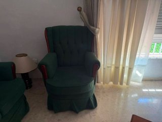 Sofá y sillón orejero verde Medida orejero 0,75x1
