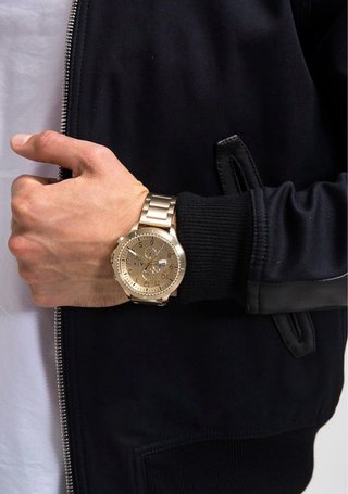 Reloj Armani Exchange Dorado Cronógrafo