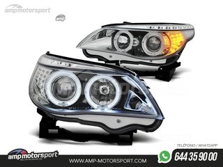 FAROS DELANTEROS OJOS DE ANGEL PARA BMW SERIE 5 E60 / E61 / BERLINA / TOURING