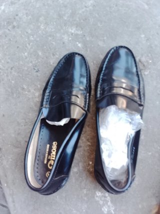 Mocasines de piel negros marca mose,hechos a mano