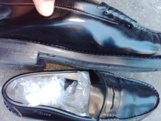 Mocasines de piel negros marca mose,hechos a mano