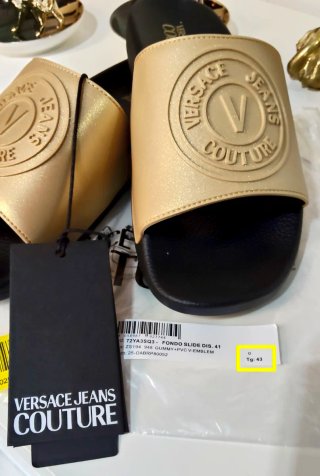 T-43,Sandalias Versace Jeans Couture Dorado/Hombre