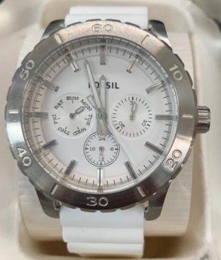Reloj Fossil Hombre Plata y Blanco