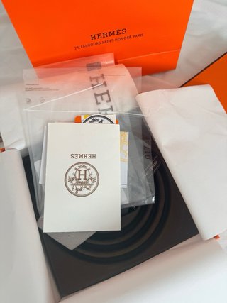 Cinturón Hermes Marrón y Dorado Talla Única