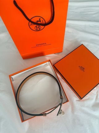 Cinturón Hermes Marrón y Dorado Talla Única