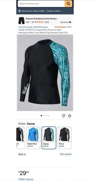 Maglietta a compressione da uomo L