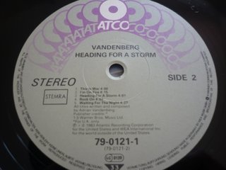 Vandenberg - "Heading For A Storm" LP