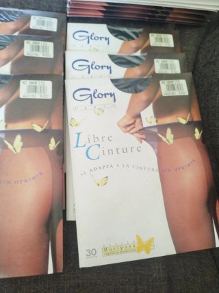 Lote 10 Pantys vintage Glory Talla M Grafito