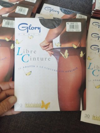 Lote 10 Pantys vintage Glory Talla M Grafito