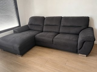 Sofá Chaise Longue Gris Conforama
