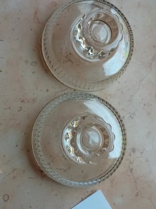 Coppette vetro vintage 2 pezzi