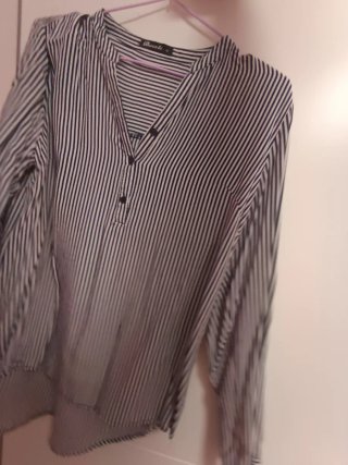 Blusa Sparkly Rayas Rosas y Blancas Talla M