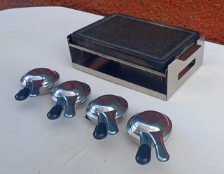 Plancha piedra asar volcánica DEKOBE+4 quemadores