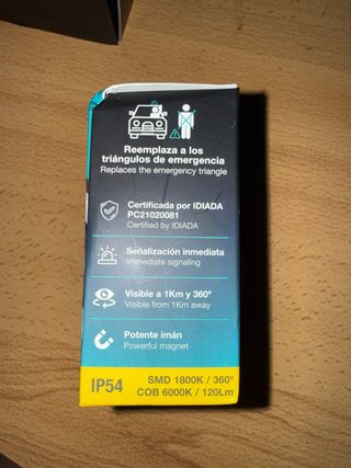Luz de emergencia V16 certificada