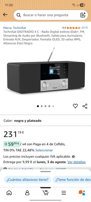 Radio Digital TechniSat DIGITRADIO 4 C