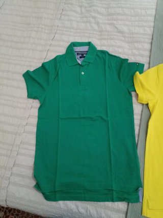 2 Polos Tommy Hilfiger Originales Verde y Amarillo