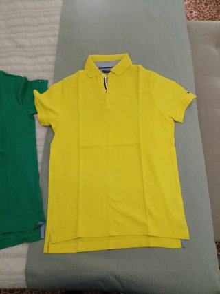 2 Polos Tommy Hilfiger Originales Verde y Amarillo
