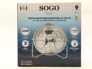 Ventilador Sogo Industrial 12 SS-21025