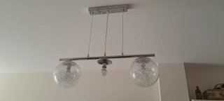 Lámpara de techo moderna cristal y metal