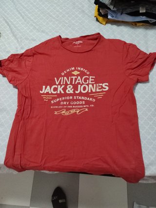Camiseta Jack & Jones Vintage Roja Talla S