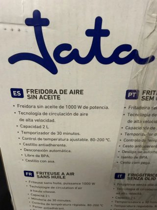 Freidora de Aire Jata 1000W 2L