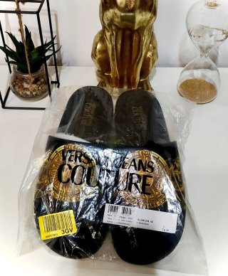 T-43,Sandalias Versace Jeans C Dorado/Negro Hombre