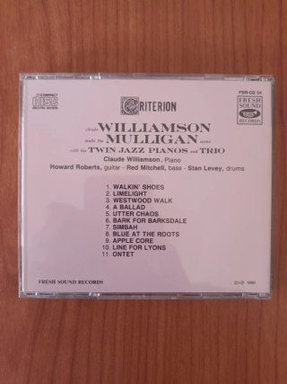 CD Claude Williamson - Twin Jazz Pianos