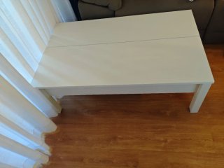 Mesa centro elevable blanca Ikea
