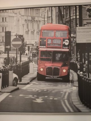 Quadro con autobus rosso Londra