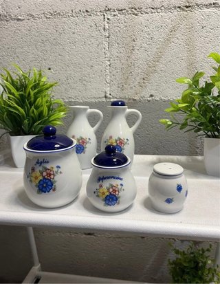 Set cucina porcellana: salino, porta spezie
