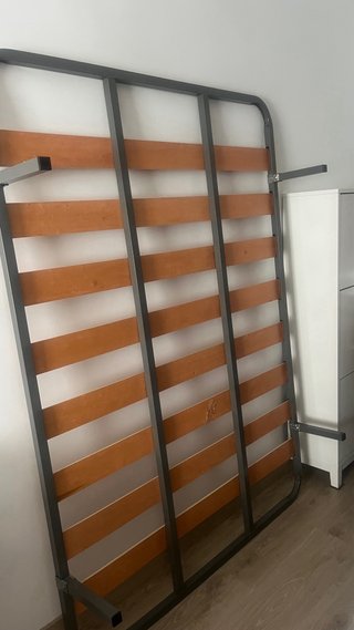 Somier metálico con lamas de madera