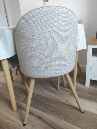 Silla de comedor THORUP Jysk beige-roble (NUEVAS)