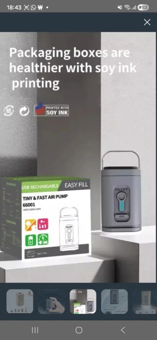 MINI INFLADOR PORTÁTIL DE BATERIA  Tamaño bolsillo