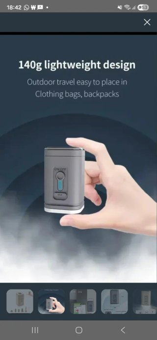 MINI INFLADOR PORTÁTIL DE BATERIA  Tamaño bolsillo