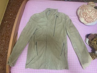 Chaqueta Zara Ante Beige Talla L NUEVA
