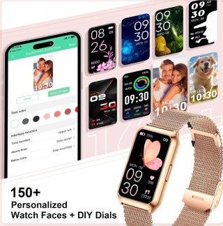 Smartwatch Mujer 1,47” IP68 Fitness Oro Rosa