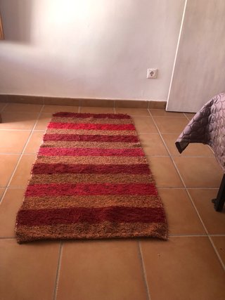 Alfombra de tela a rayas