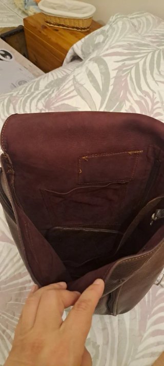 Mochila de montería de cuero, fabricación artesana