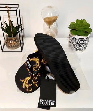 T-42,Sandalias Versace Jeans C Dorado/Negro hombre
