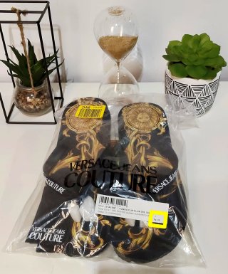 T-42,Sandalias Versace Jeans C Dorado/Negro hombre