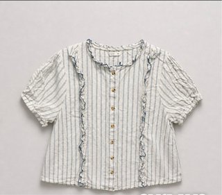Blusa Talla XL Rayas Azules y Blancas