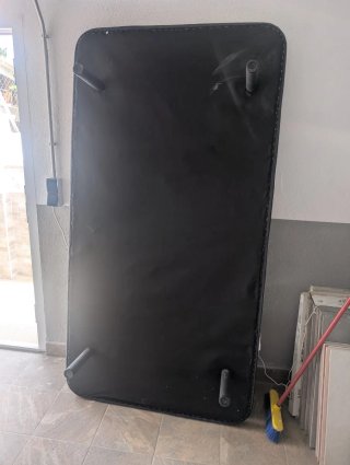 Cama y somier de tela 1,05 metros