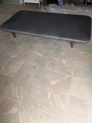 Cama y somier de tela 1,05 metros